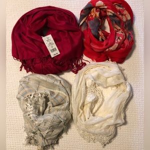 Assorted Fashion Scarves Bundle of 4